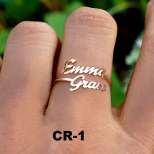 Adjustable Double Name Design New Women Men Jewelry Stainless Steel Ring Personalized Eyemindvalley
