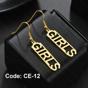 EMV Personalized Custom Name Design Dangle Earrings EyeMindValley