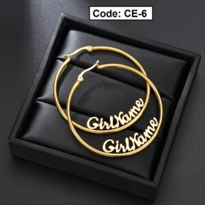 EMV Personalized Custom Open Round Hoop Earrings EyeMindValley