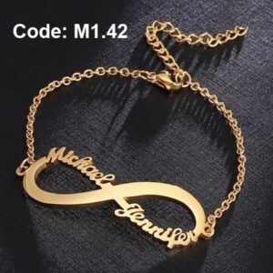 Fashion Personalized Custom Infinity Design Letter Chain Bracelet EyeMindValley