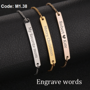 Fashion Personalized Words Engraving Customized Letter Name Bracelet EyeMindValley