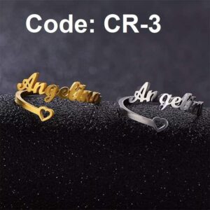 Free Size Custom Ring Personalized Name Ring With Heart Design Stainless Steel Rings Eyemindvalley