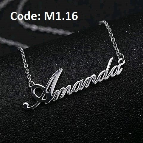 Personalized Elegant Single Name Necklace 18K Gold Plating with Stainless  Steel